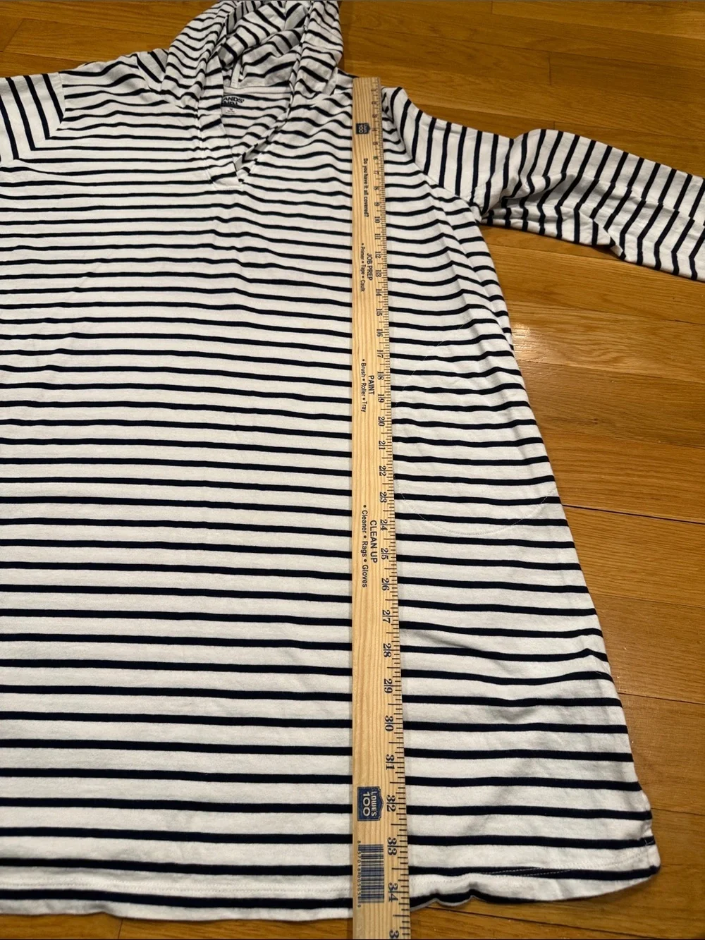 Lands end women’s striped hooded swim cover up size 1X (16W-18W).